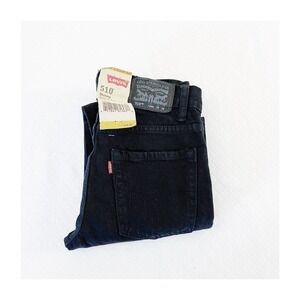 Levi's 510 Women's Skinny Fit Overdyed Black Denim Jeans SZ12 26x26 NWT